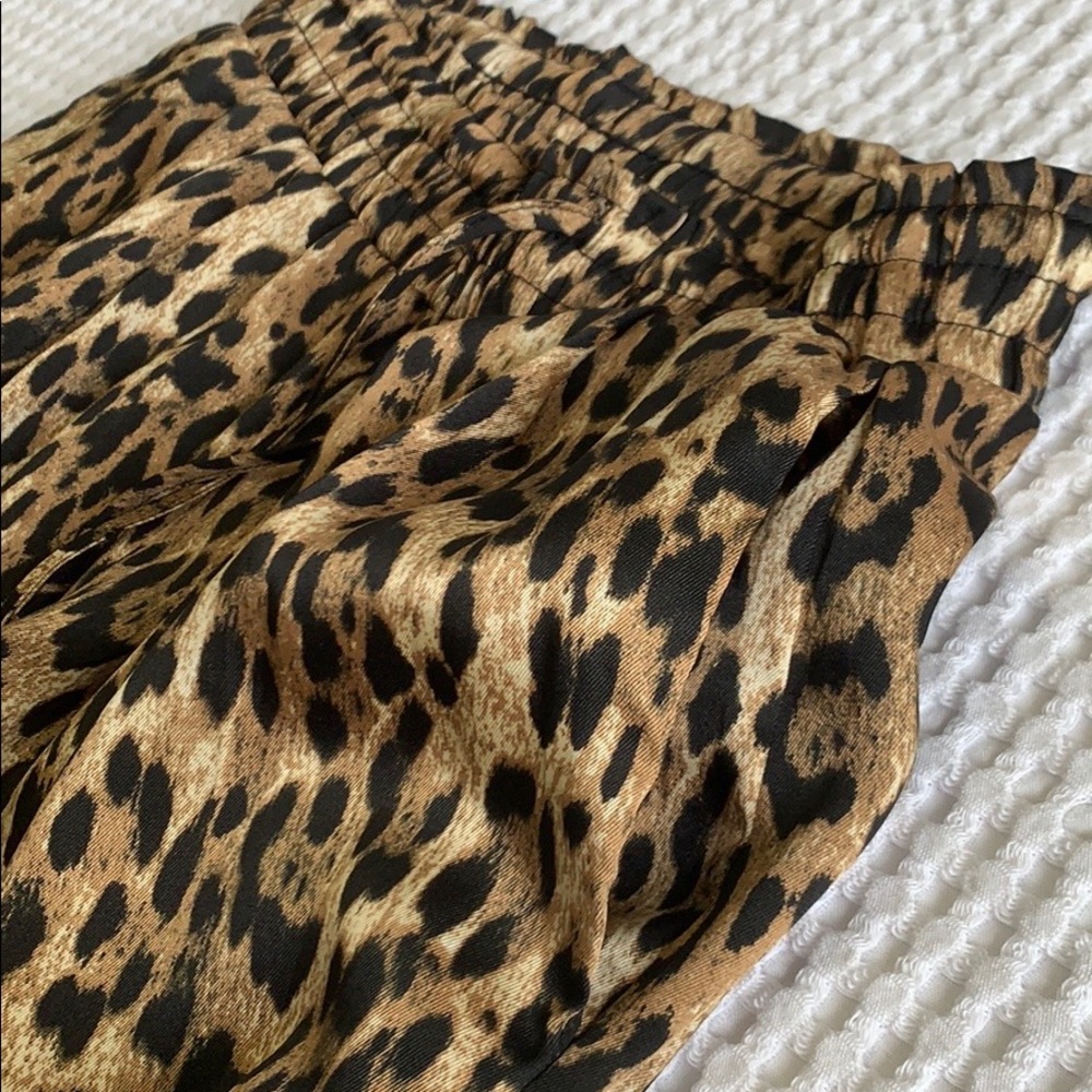 Zara Basics Leopard Print Jogger Style Trousers - image 8